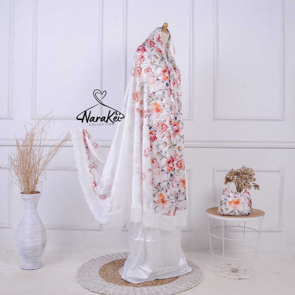 Mukena Dewasa Armani Silk Premium Jumbo Warna Putih