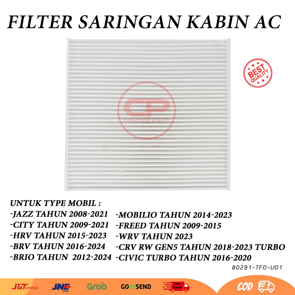 Filter Saringan Kabin Cabin Ac Jazz Rs Ge8 Gk5 City  Gm2 Gm6 2009 2010 2011 2012 2013 2014 2015 2016