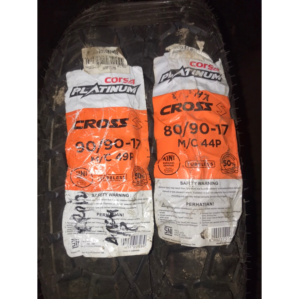 ban corsa platinum sepasang ring 17