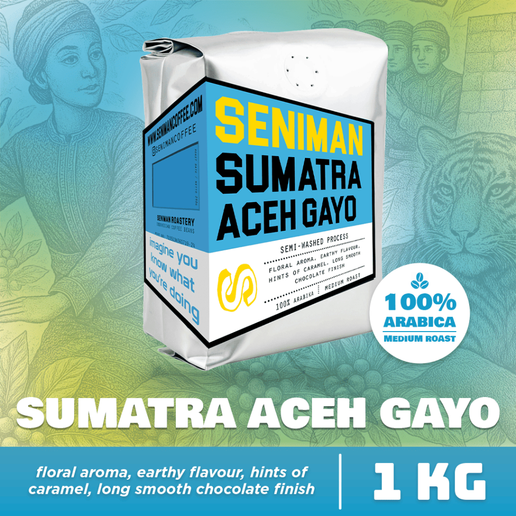 

1 Kg Seniman Coffee / Indonesian Coffee Beans Sumatra Aceh Gayo Semi Washed