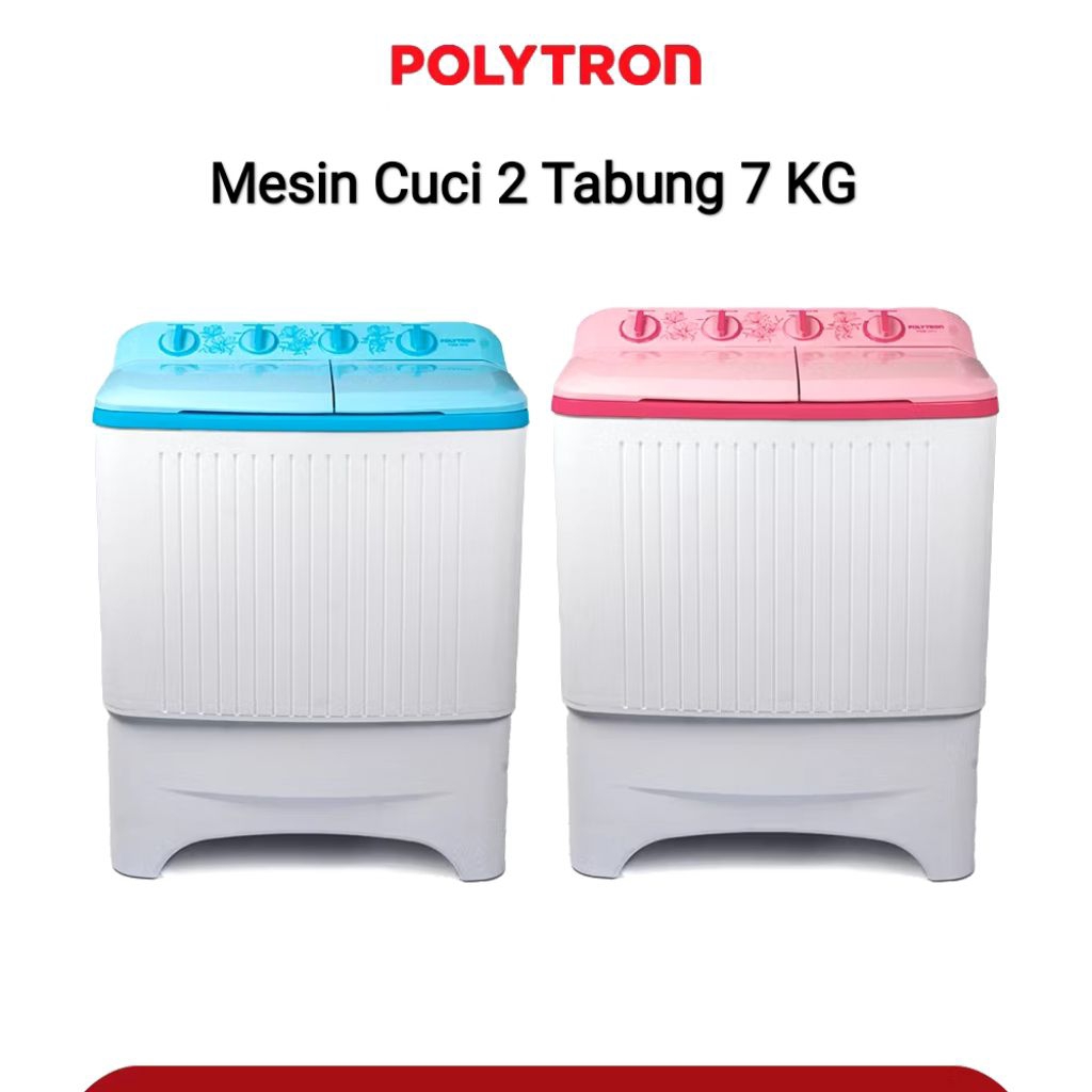Mesin Cuci 2 Tabung POLYTRON Hijab Series 7 KG PWM-7073
