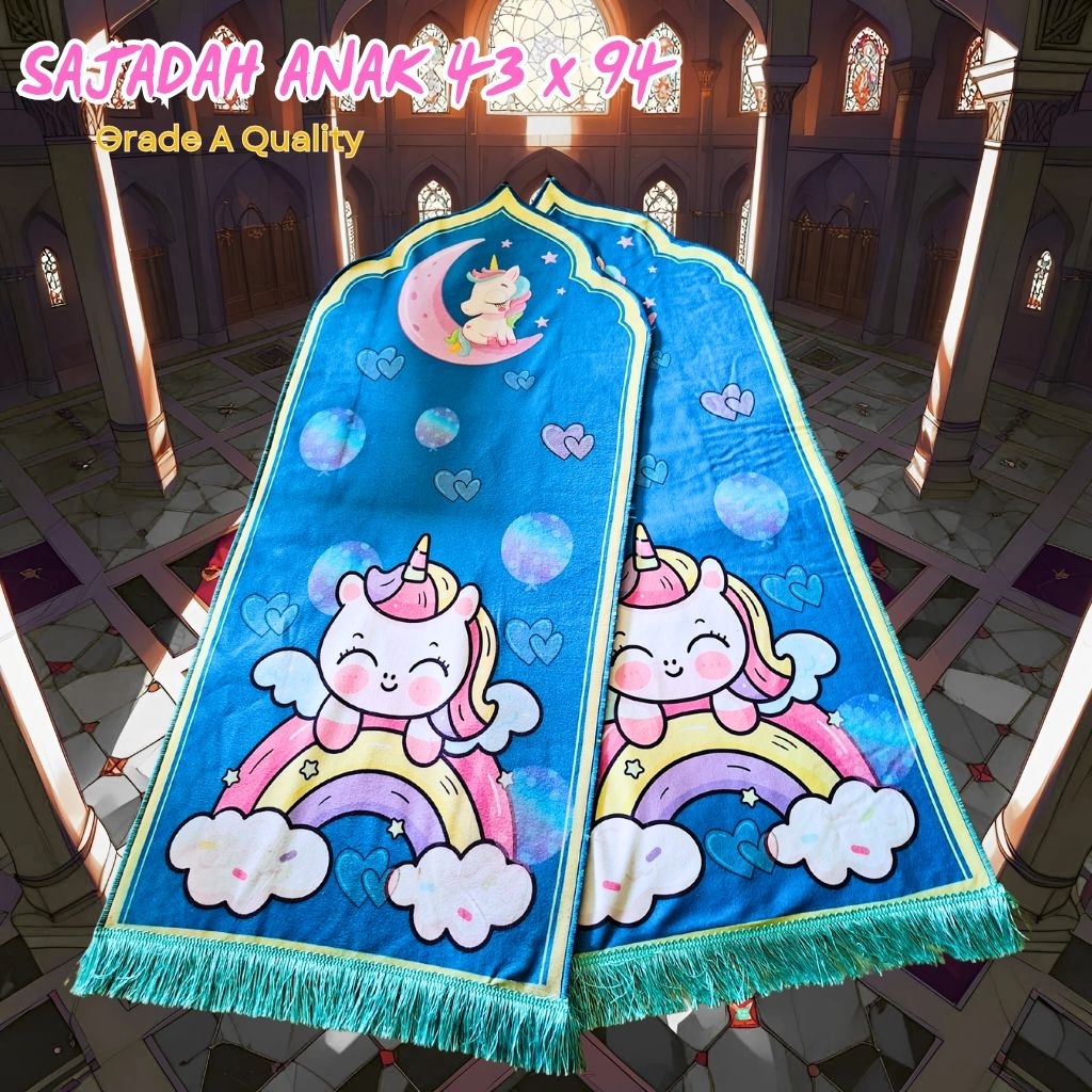 Sajadah Anak Bludru Premium Turki Sajadah Karakter Lucu
