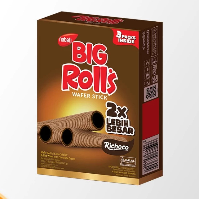 Nabati ROLL'S BIG Richeese Nabati ROLL'S BIG Richoco 108gr - Makanan Ringan - Toserba Gadjah - Ekono