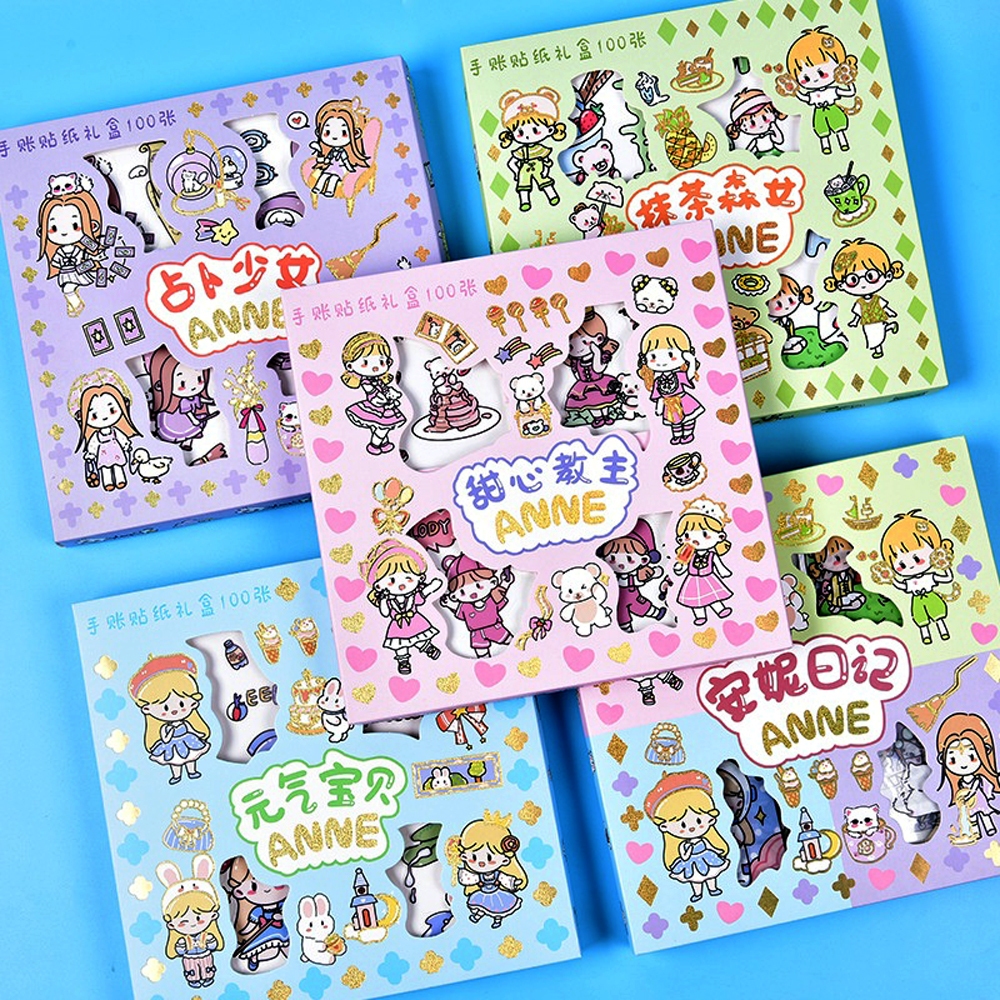 

Stiker ANNE 2D Anti Air for Bottles, Books, and Phones - 100 PCS in 1 Box