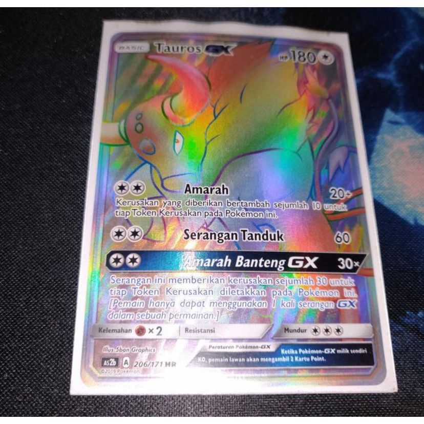 Kartu Pokemon TCG ID Indonesia AS2b Tauros GX HR