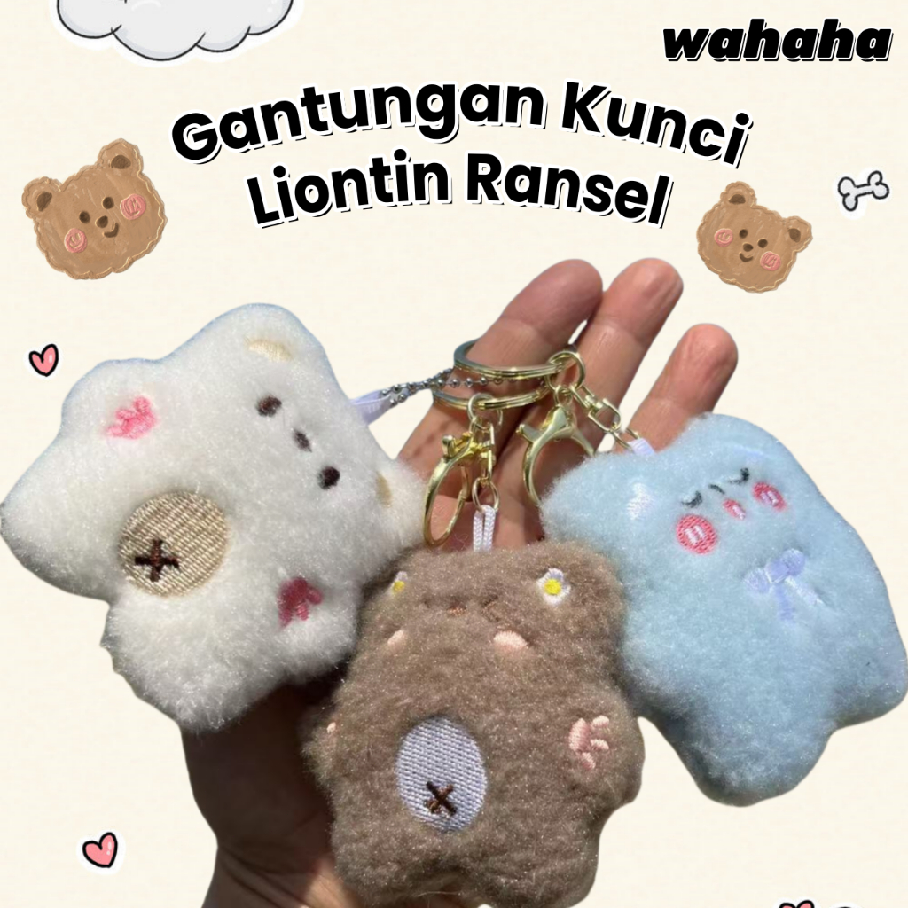 Boneka Beruang Keychain/Gantungan Kunci/Gantungan Tas Lucu/Gantungan Tas Boneka/Gantungan Kunci Bone
