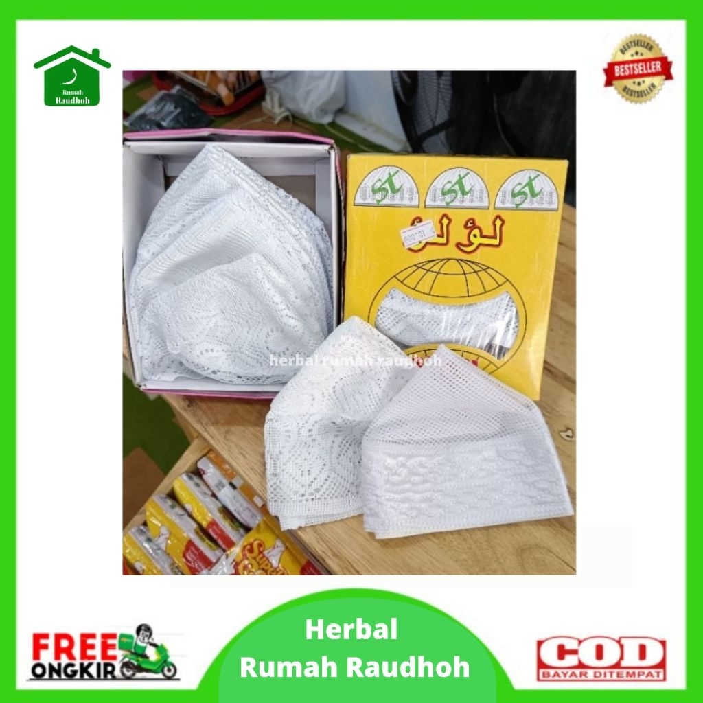 PECI JARING LULU IMPORT SAUDI - KOPIAH MURAH PUTIH