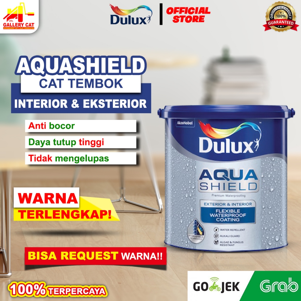 DULUX AQUASHIELD INTERIOR/EKSTERIOR 20KG | CAT TEMBOK ANTI BOCOR UNTUK AREA LUAR DAN DALAM