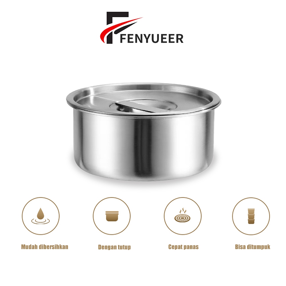 Fenyueer Baskom Bumbu Serbaguna /Kotak Makan Siang Stainless Steel 304, Kotak Makanan/Wadah Masak