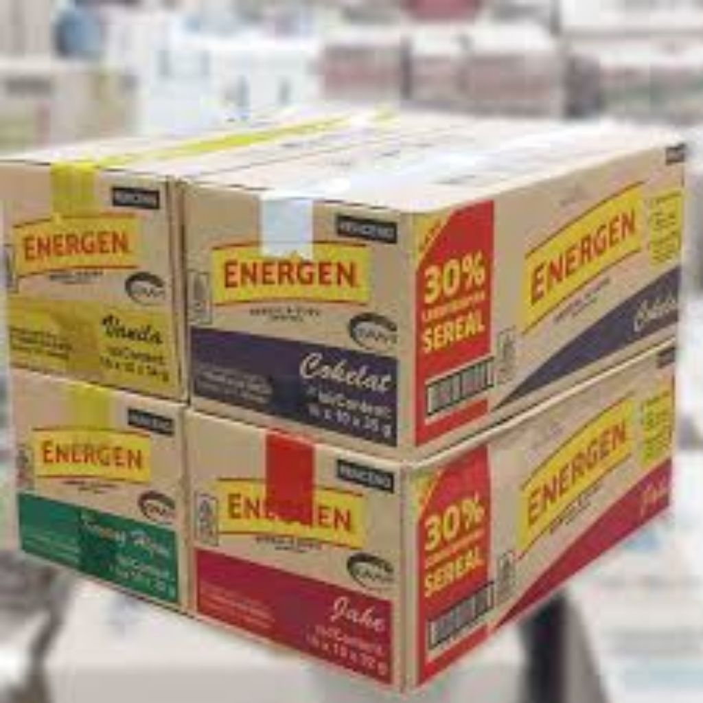 

Energen sereal 1 dus isi 16 renceng EXP lama bisa mix
