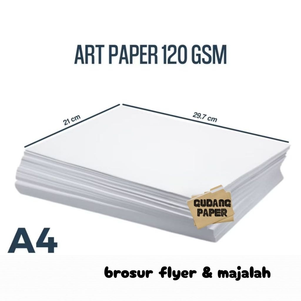 

Kertas Art Paper A4 120 gsm isi 50 lembar / Kertas Art Paper 120 gsm A4