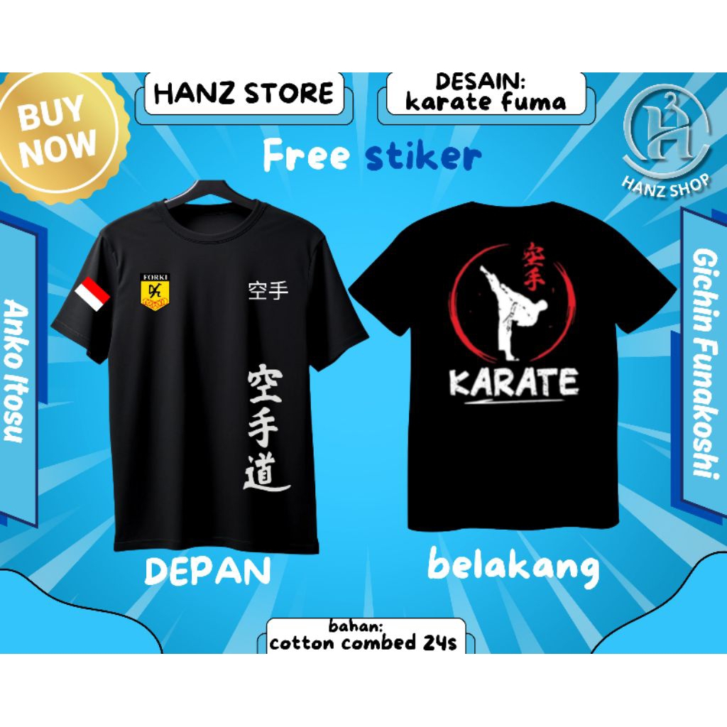 KAOS KARATE KEREN || KAOS KARATE DISTRO || BAJU KARATE KEREN || KAOS KARATE ANAK-ANAK || KAOS KARATE