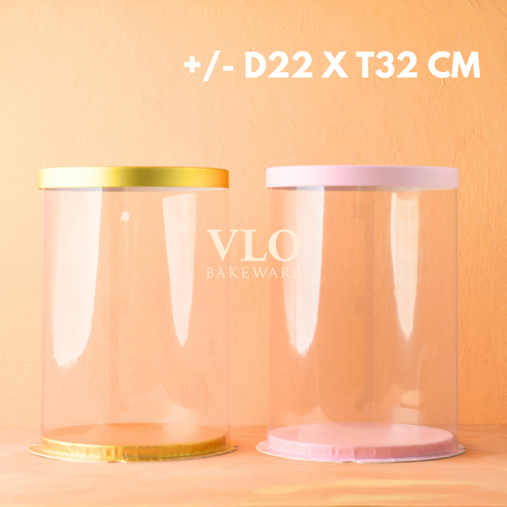 

Kotak kue mika tabung bulat emas pink diameter 22 cm tinggi 32 cm | kotak kue hampers lebaran valentine imlek cny natal