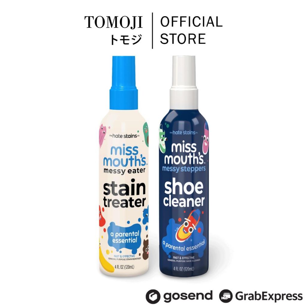 Tomoji Spray Pembersih Noda Baju Anak Dan Sepatu Anak 120Ml – Miss Mouth'S Stain Treater & Shoe Cleaner