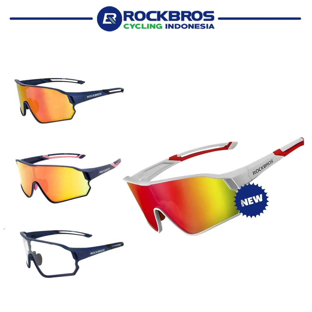 Rockbros 10134 Kacamata Sepeda Colorful Polarized Lens dengan Anti UV Outdoor Sport MTB Roadbike