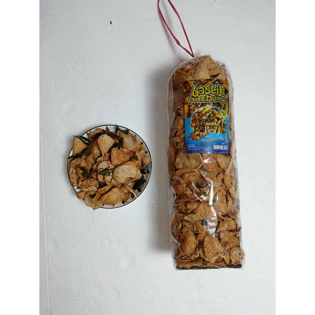 

Sehati Snack - Bastik Basreng Bulat Pedas Janur Cemilan Enak Renyah | 250gr, 500gr Ecer