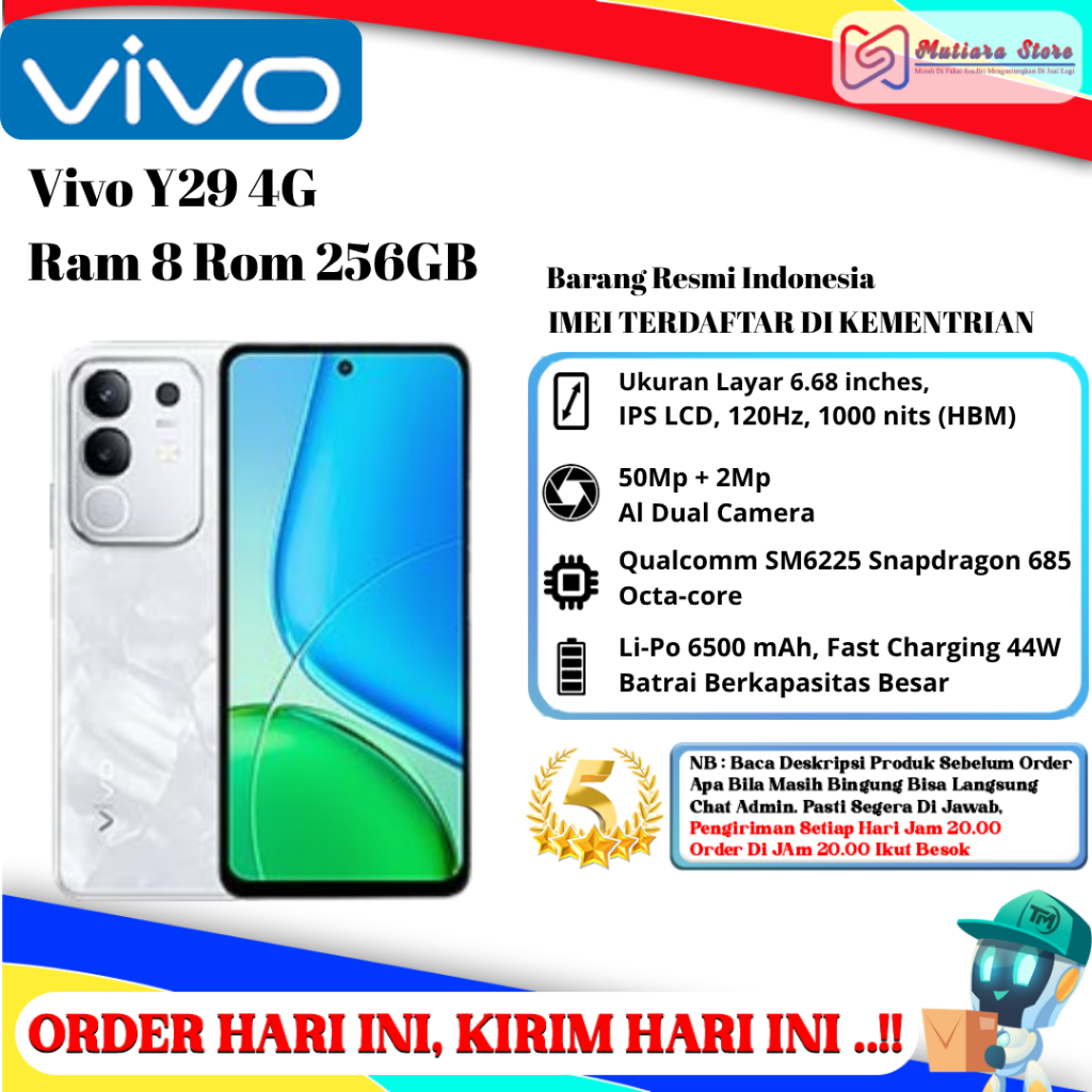 Vivo Y29 4G Ram 8GB Rom 256GB