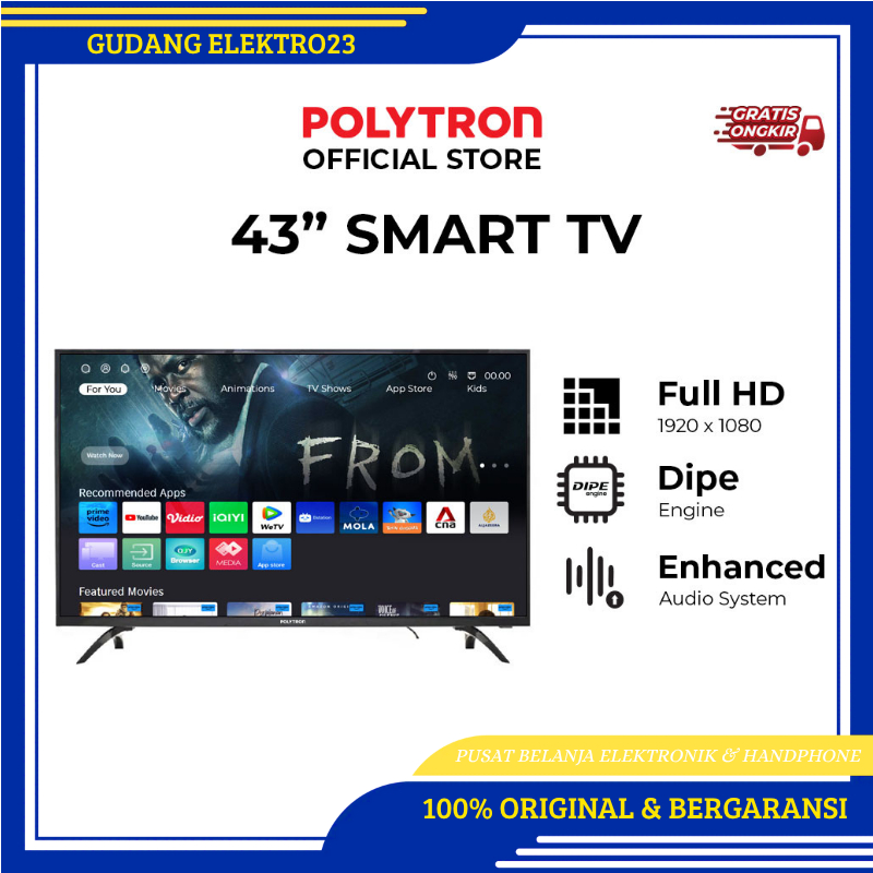 POLYTRON SMART TV 43INCH 43CV1569 / 43CV 1569 / 43 INCH 43"