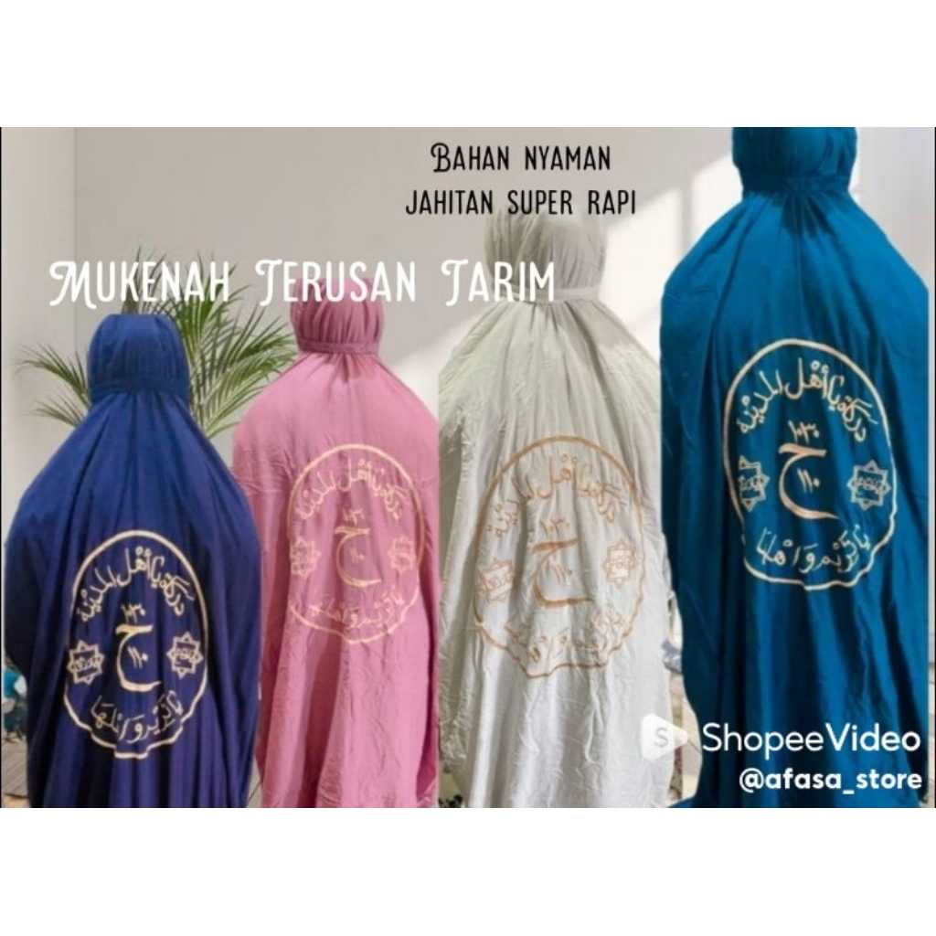 mukena terusan bordir komputer motif tarem