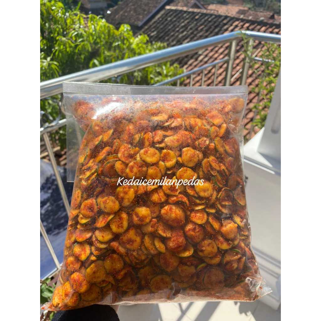 

seblak kerupuk jengkol bulat pedas daun jeruk 1kg