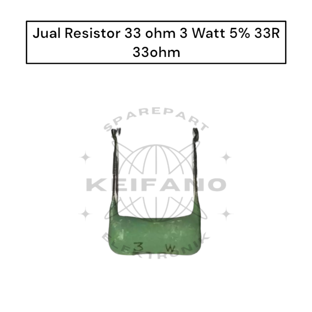 Resistor 33 Ohm 3 Watt 5% 33 R 33 Ohm Isi 5pcs