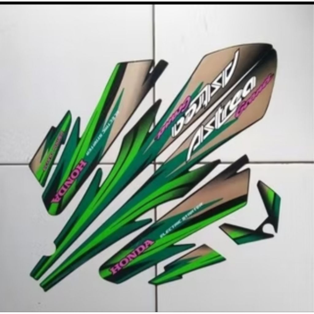 striping stiker Lis Honda Astrea grand 97 hijau