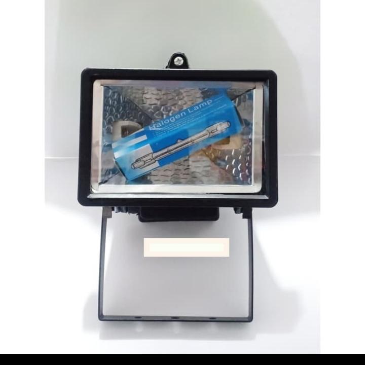 Lampu sorot halogen 500watt /kap sorot halogen + lampu halogen 500w