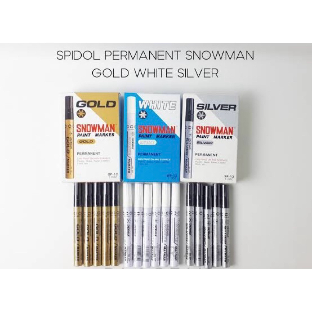 

Spidol Permanent Snowman Gold,Silver,White / pcs