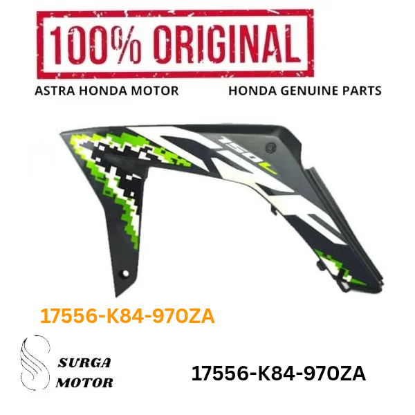 Cover Body Set Kiri Hijau Type 1 Motor Honda CRF 150L 17556K84970ZA 17556-K84-970ZA Set Illust L Shr