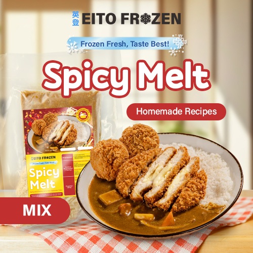 

EITO Frozen Spicy Melt – Paket Lengkap Frozen Katsu Jepang, Chicken Ball, Cheese Cutlet, Kari Pedas
