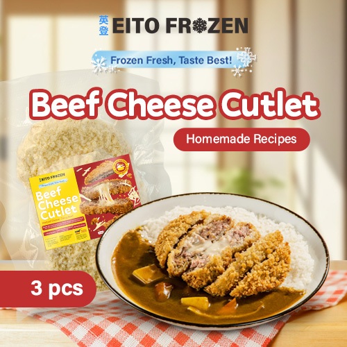 

EITO Frozen Beef Cheese Cutlet - Daging Sapi Katsu Isi Keju Mozzarella (3 pcs)