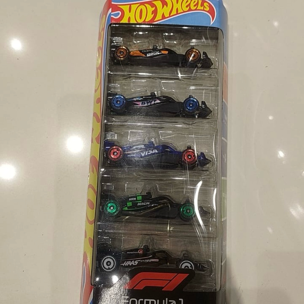 Hot wheels 5 pack Formula 1 Mclaren Alpine Visa Kick Sauber MoneyGram F1
