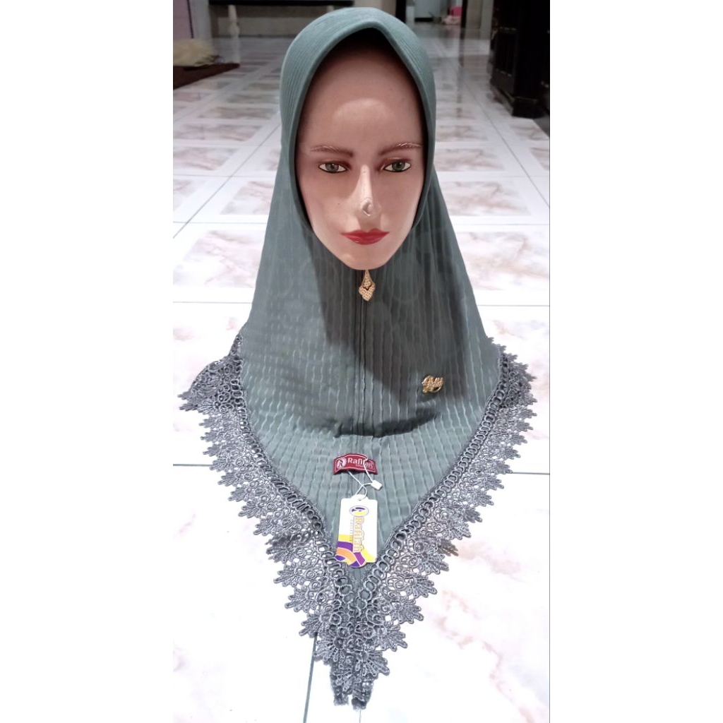 Hijab renda prada mix