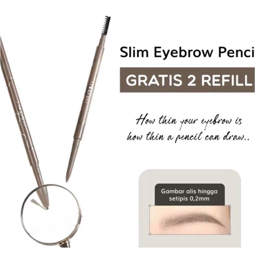 JudyDoll Eyebrow Judydoll Slim Eyebrow Refill Set JudyDoll Pensil Alis Waterproof