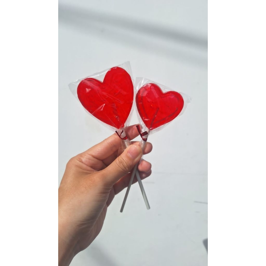 

Permen Valentine Hati Merah Lolipop - Haechan candy