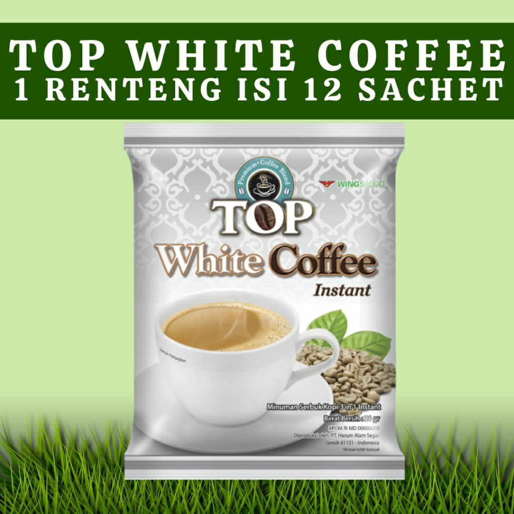 

(GROSIR) Top White Coffee 1 Renteng Isi 12 Sachet