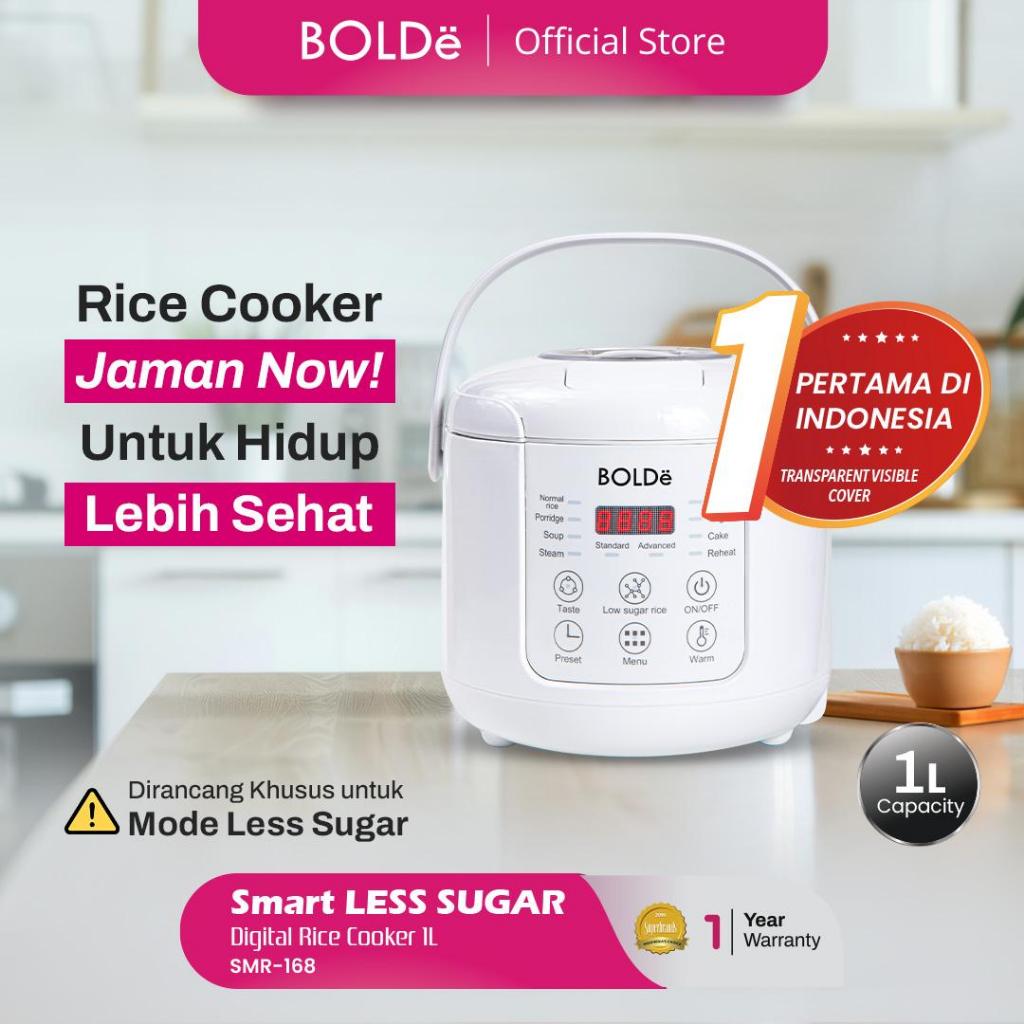BOLDe Smart Less Sugar Digital Rice Cooker 1L