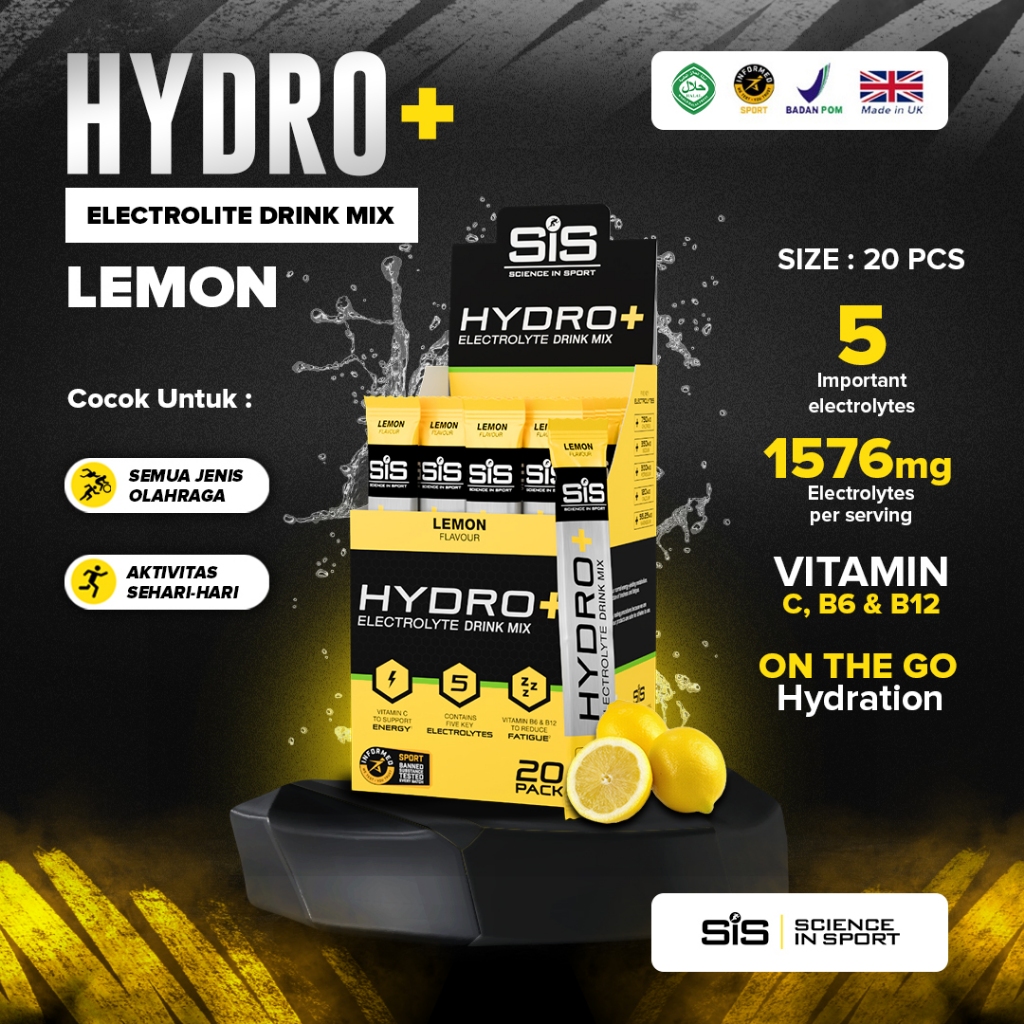 

SIS Hydro+ Electrolite Drink Mix Powder 1 Box 20 sachet