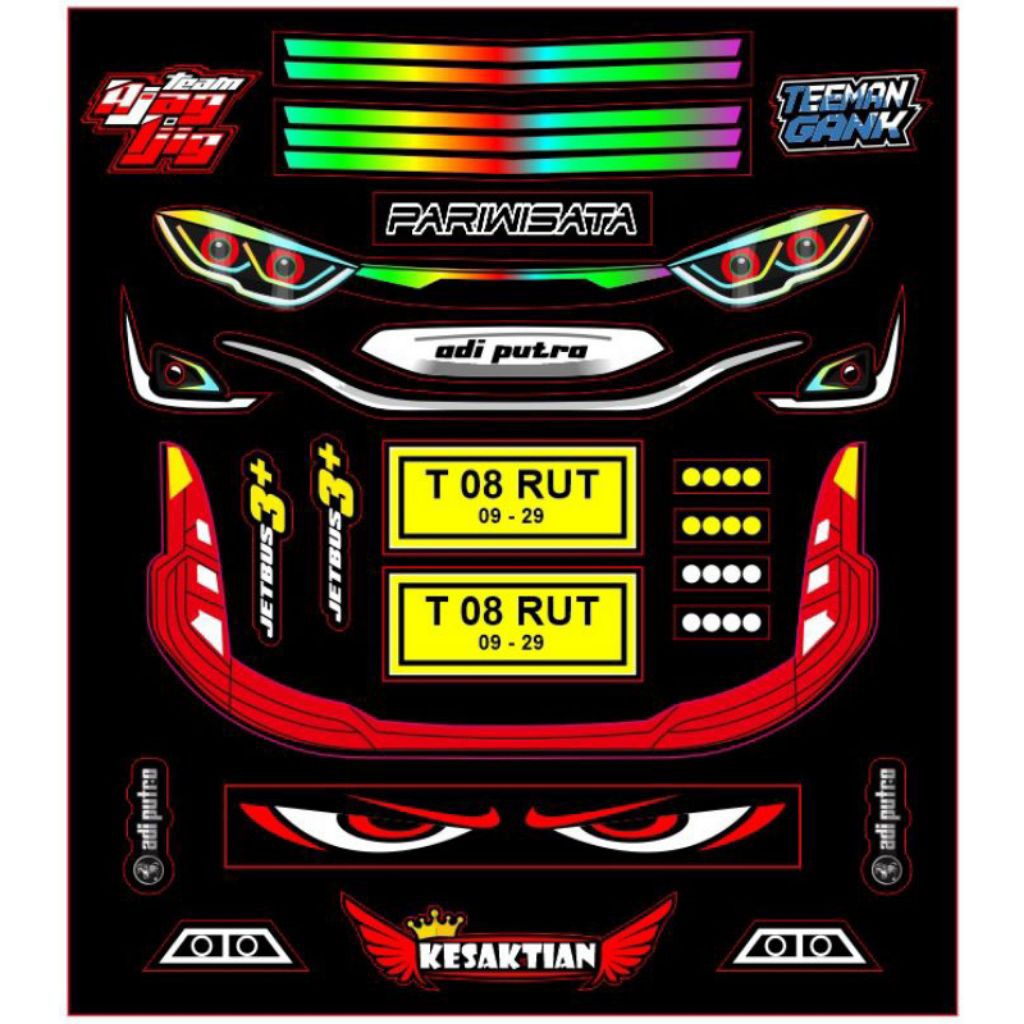 

Stiker headlamp belum cutting