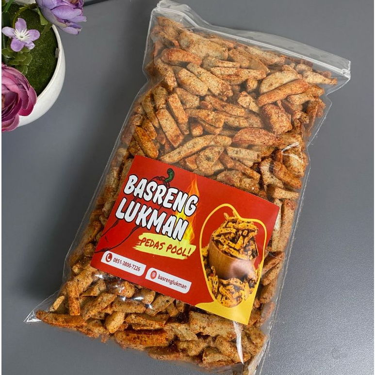 

basreng lukman_pedas gurih renyah krispi kriuk asin cikruh cemilan makanan ringan snack best seller