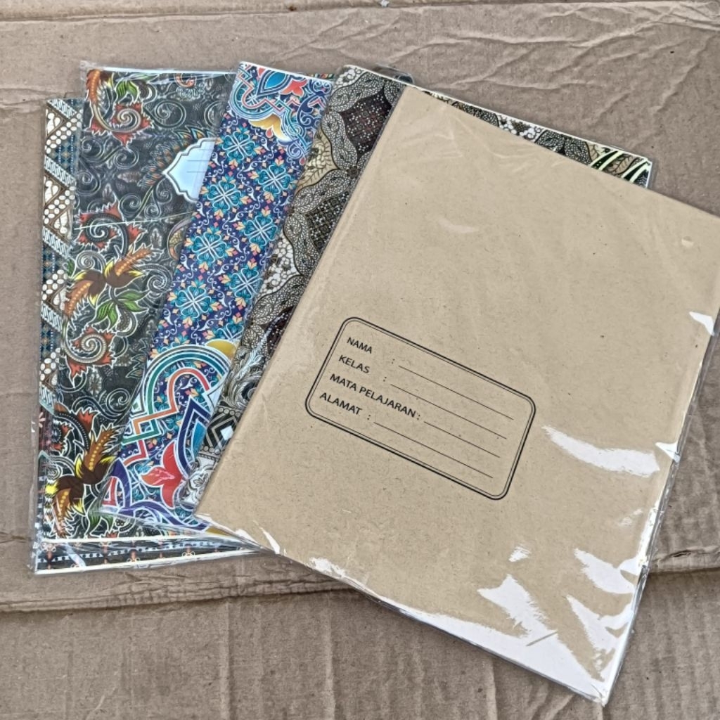 

Grosir 10 Lembar Sampul Kertas ukr Buku SIDU Coklat Polos Nama Mika Plastik