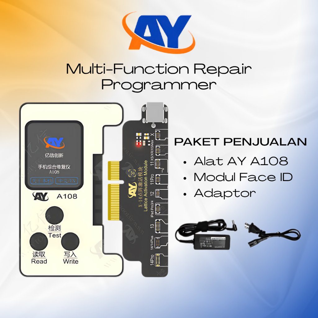 AY - Alat AY A108 Repair Fullset Modul Face ID & Adaptor Original