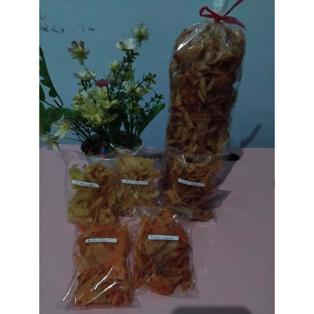 

Kripik Brekele 500 gram Rasa Balado