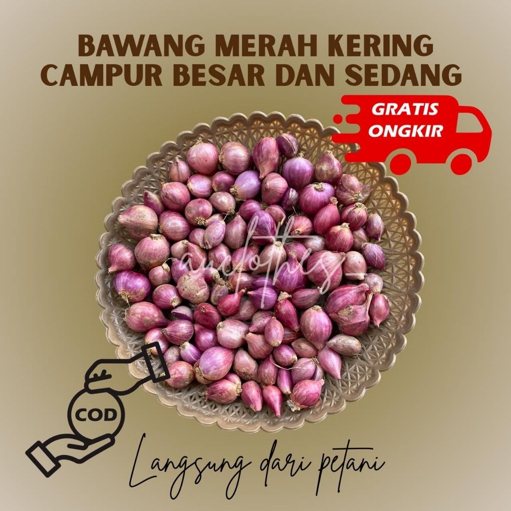 

Bawang Merah Lokal Asli dari Petani. Campur Sedang dan Besar