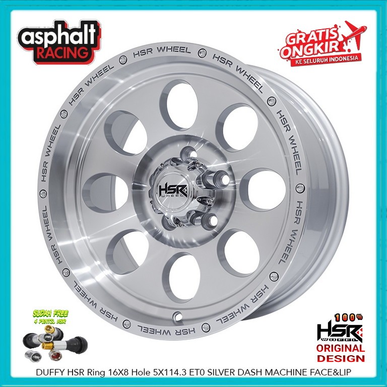 Velg Mobil Offroad Ring 16 Pcd 5x114,3 Untuk Terios Rush Xtrail Hsr Duffy R16 Lebar 8