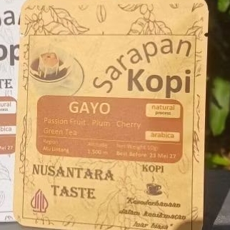 

GAYO NATURAL ARABICA COFFEE (naturul process) Coffee Drip Bag [ SARAPAN KOPI ]