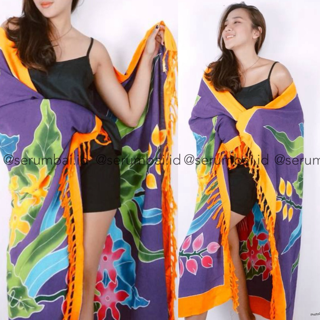 KAIN PANTAI LUKIS PAINTING BALI RUMBAI TEBAL