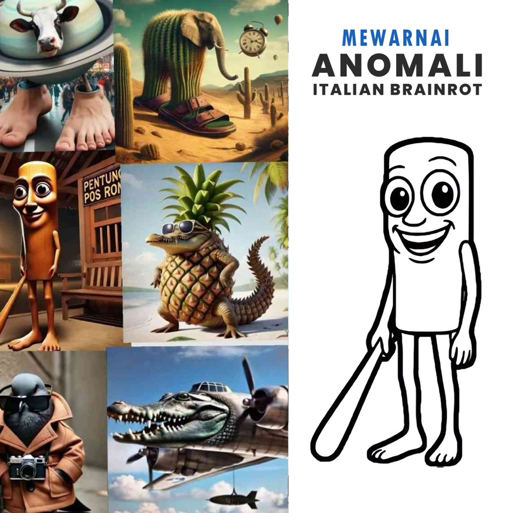 

50 Lembar A5 | Kertas Mewarnai tema Anomali | 50 Kertas gambar berbeda