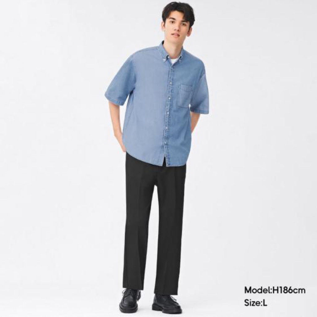 Soft Jeans GU by UNIQLO Slim Straight Fit / Celana Jeans Pria / JP250 / Size 31-33