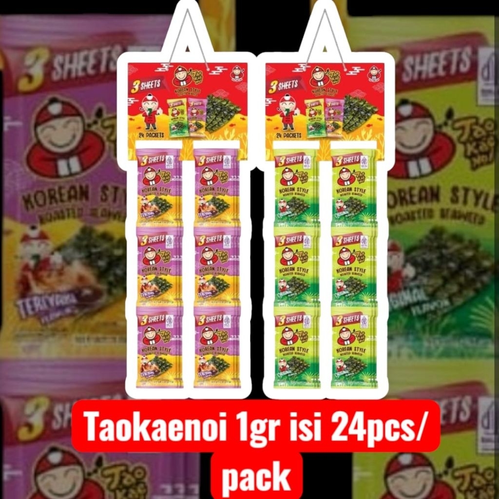 

Taokaenoi original flavor 1 gr isi 24pcs per pack
